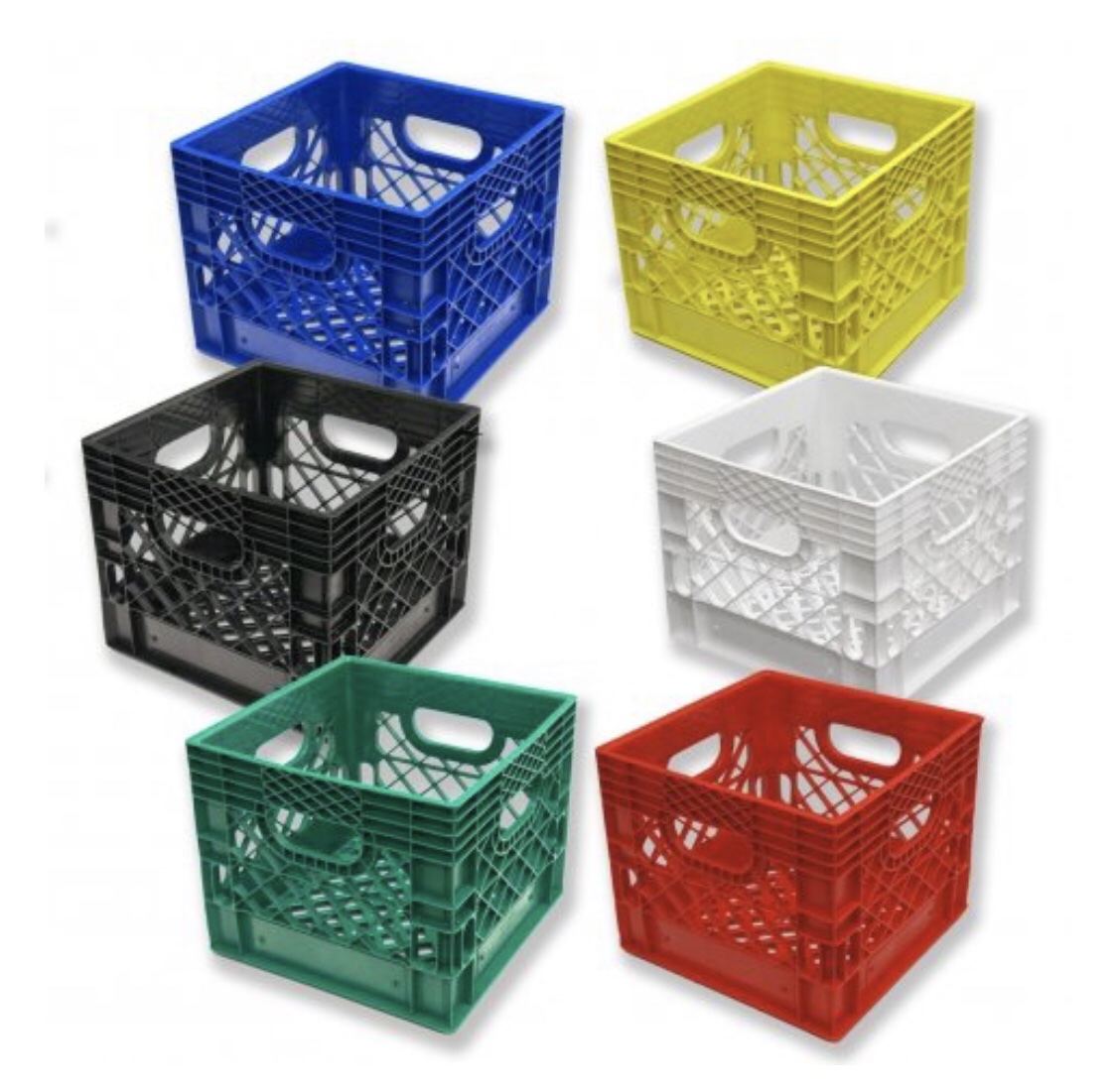 Square Milk Crate - 6 Pack