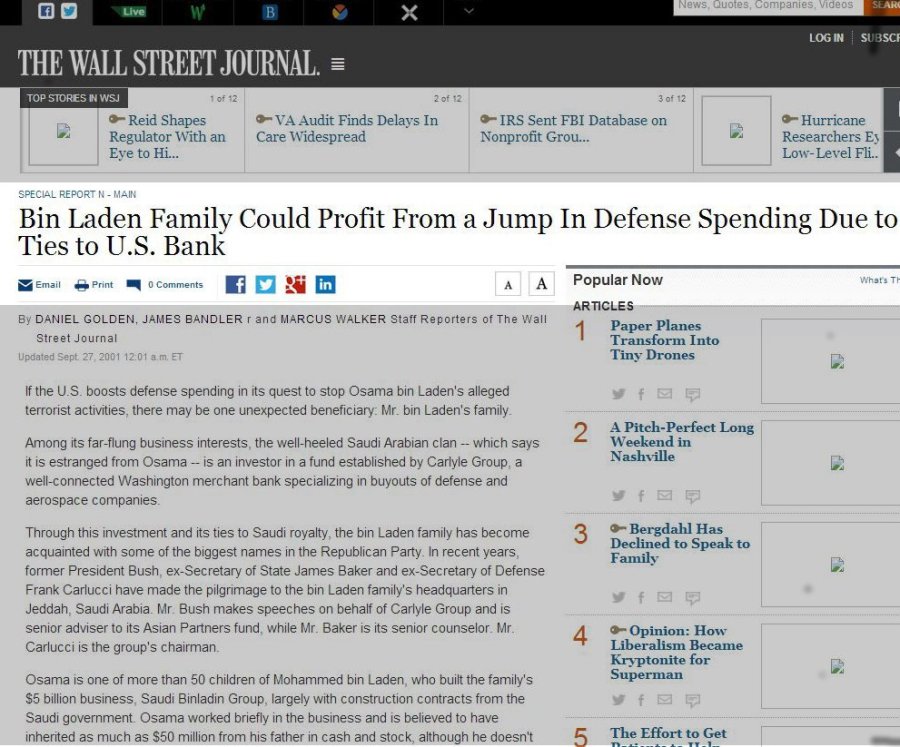 “This is Not Terrorism. This is Strictly Business.” “This is not jihad. This is strictly business” —Osama bin Laden