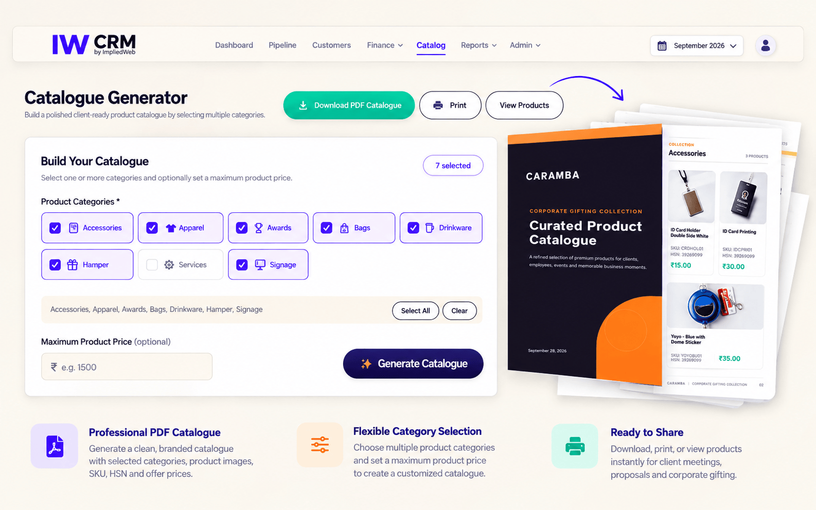 PDF catalogue generator