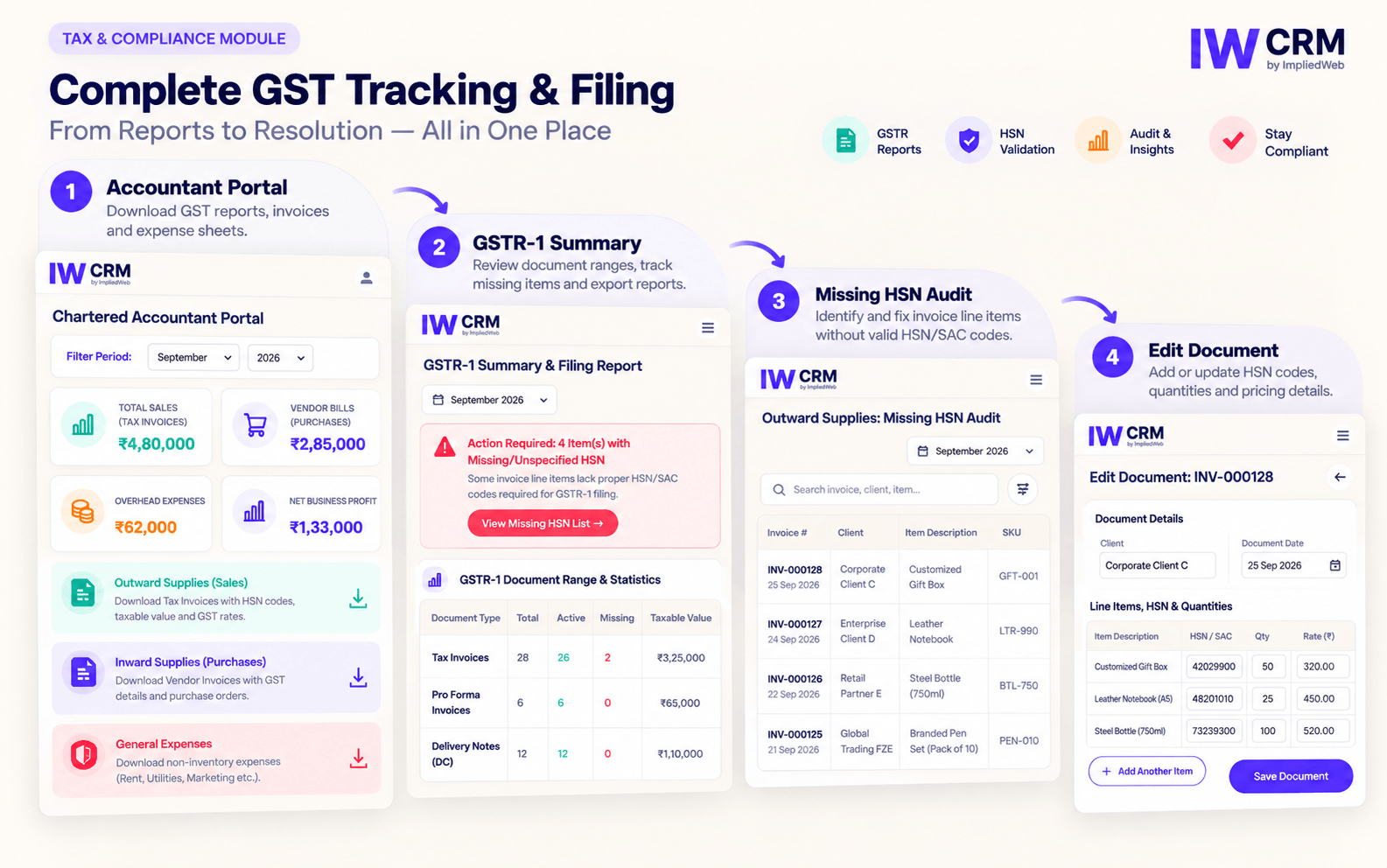 GST reports and exports for your accountant