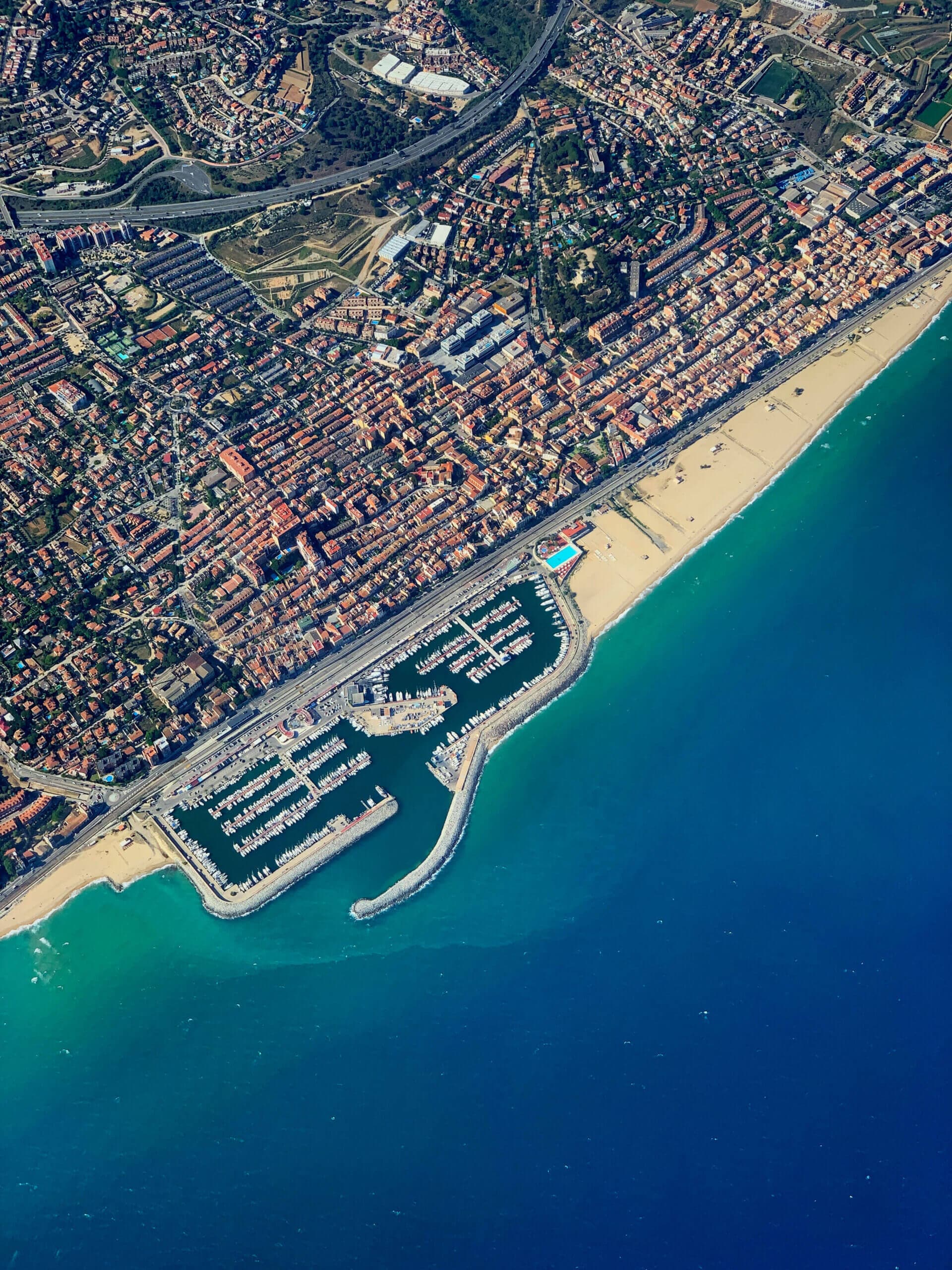 Barcelona Beach from above shot on iPhone