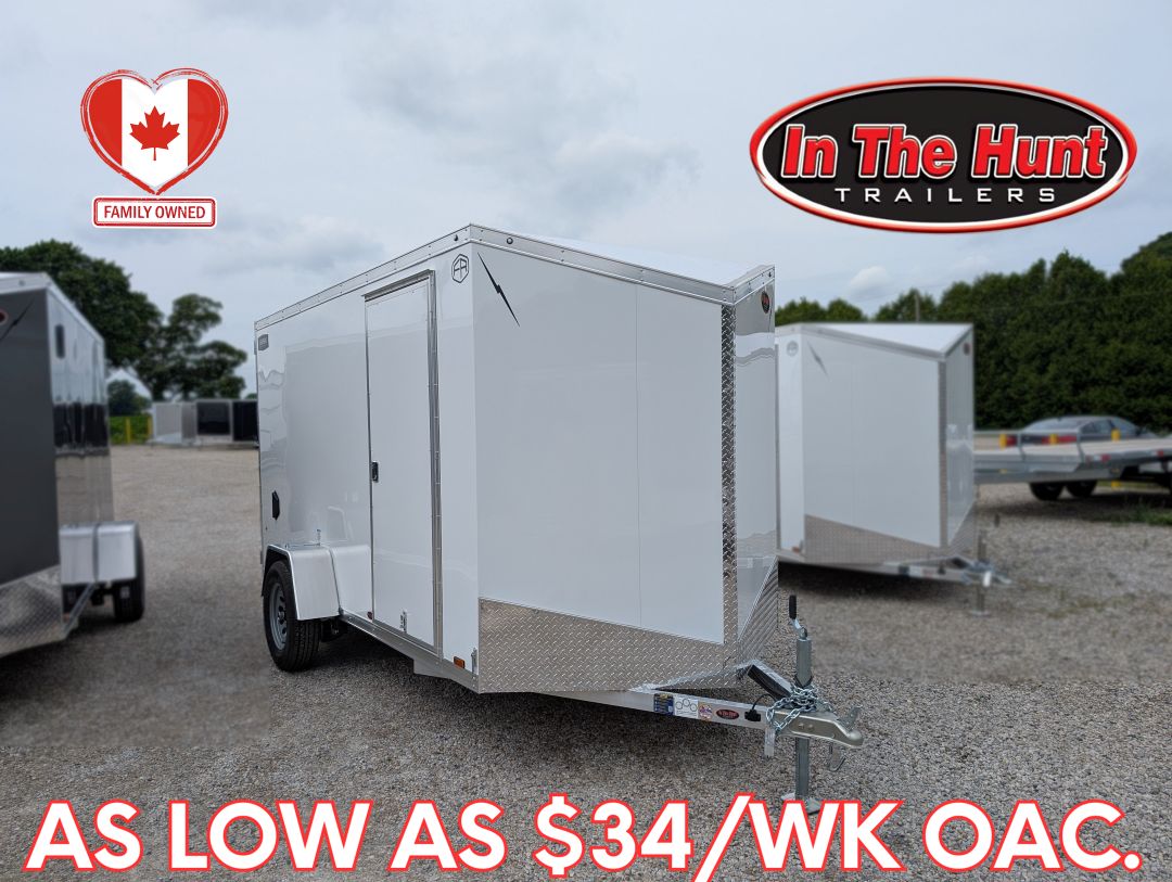 PROFILE IMAGE FOR THE 2026 Lightning 6x12 Aluminum Enclosed with Barn Doors (White)