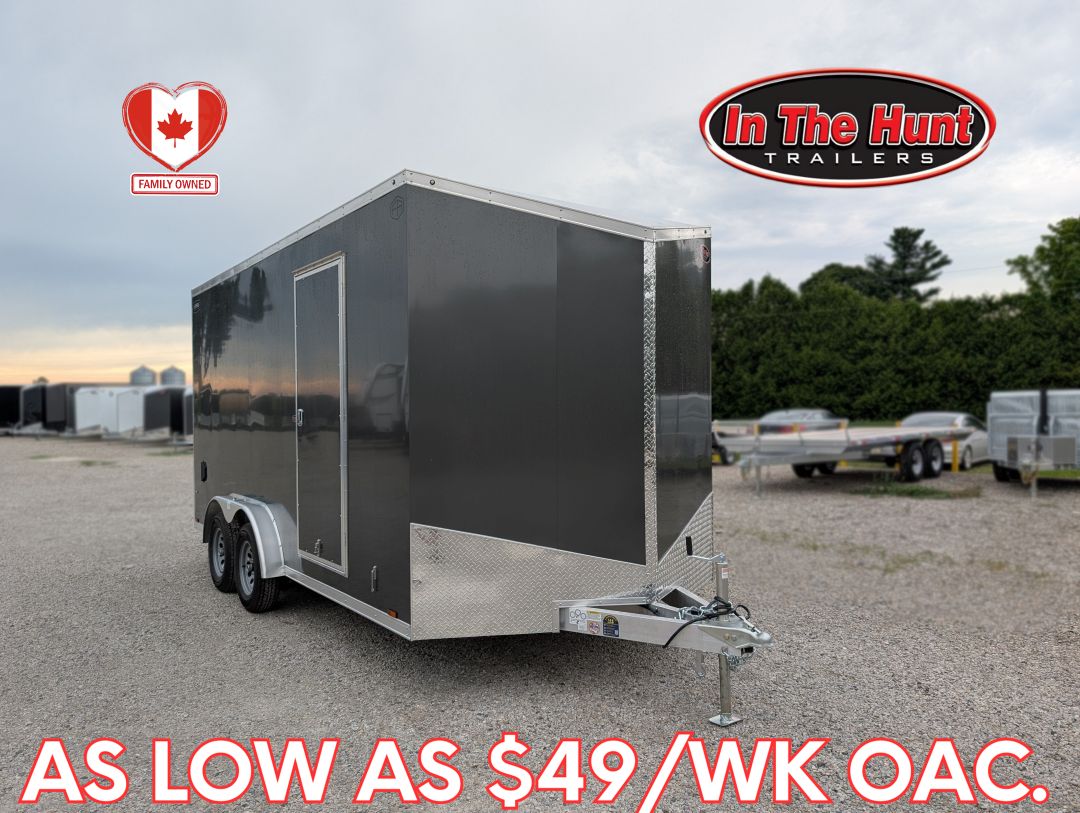 PROFILE IMAGE FOR THE 2026 Lightning 7.5x16 Aluminum Enclosed with UTV+12 (Charcoal)