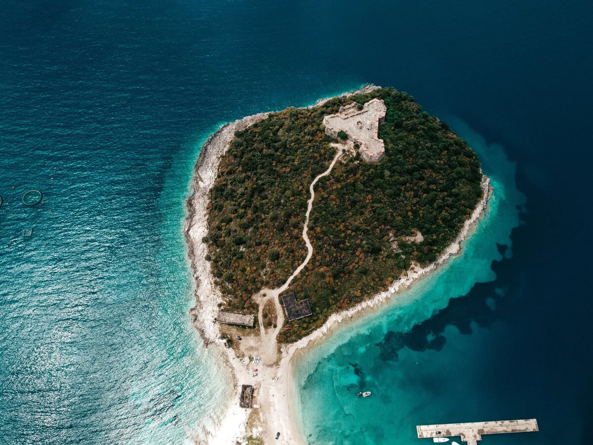Himare beach town on the Albanian Riviera