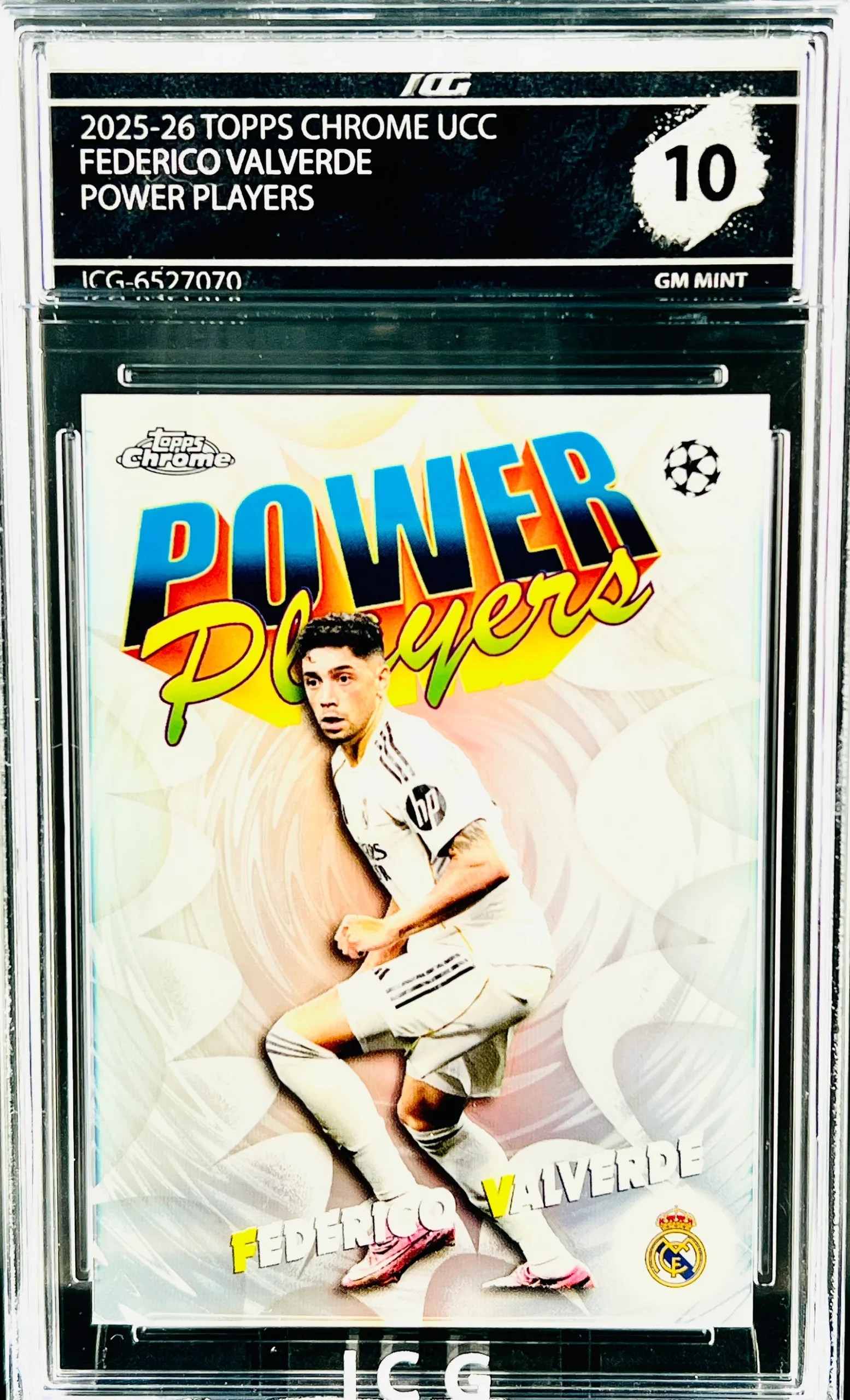 FEDERICO VALVERDE · 2025-26 TOPPS CHROME UCC · POWER PLAYERS