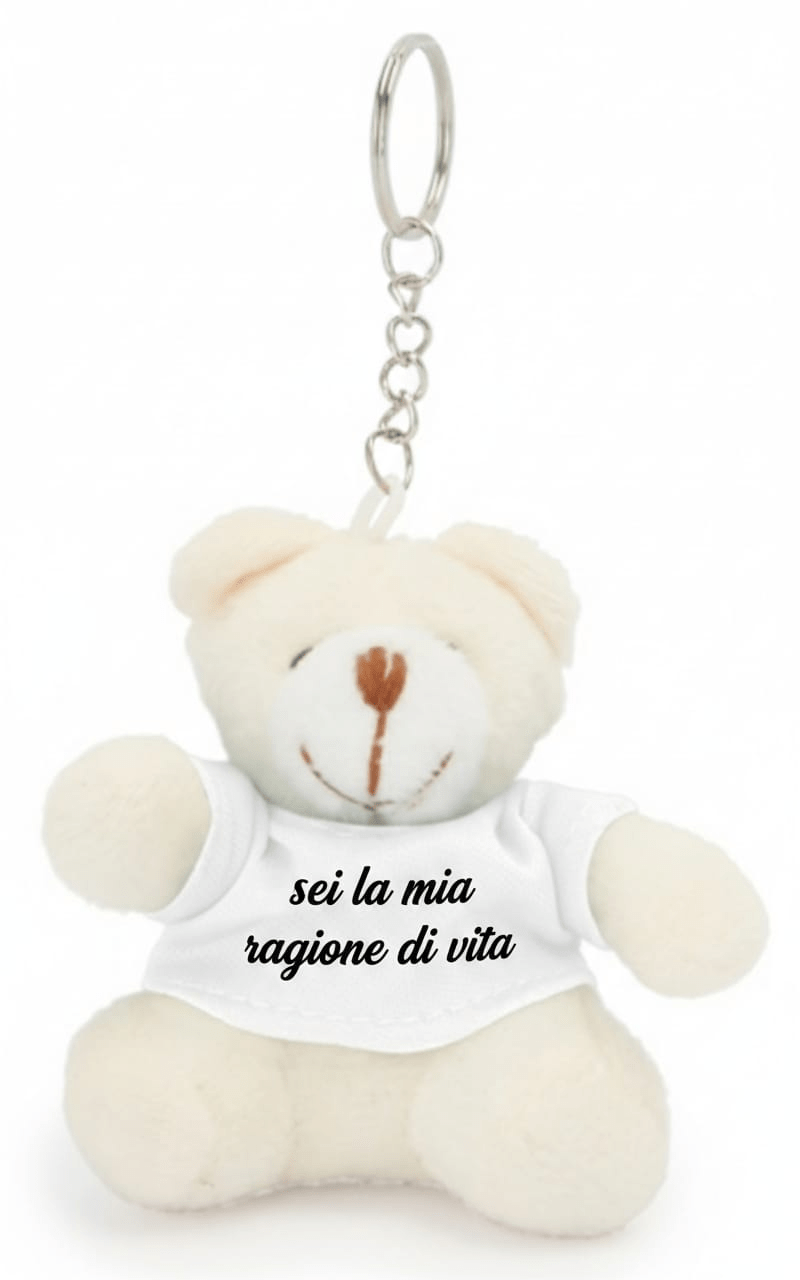 Portachiave Orsacchiotto con scritta