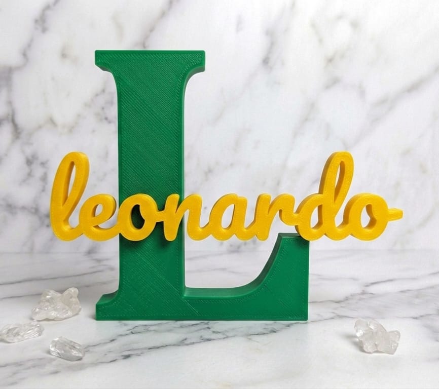 Iniziale con nome in 3D