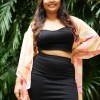 Seamless Rib Maxi Skirt - BLACK