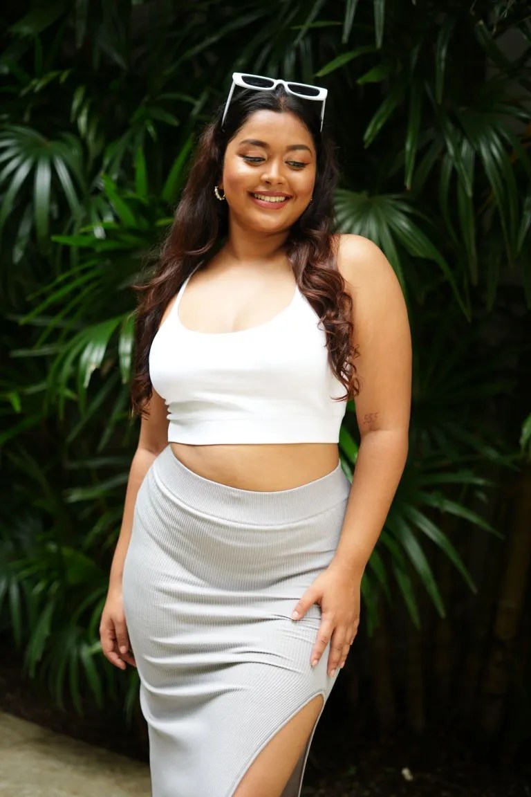 Seamless Rib Maxi Skirt - SMOKEY GRAY
