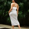 Seamless Rib Maxi Skirt - SMOKEY GRAY
