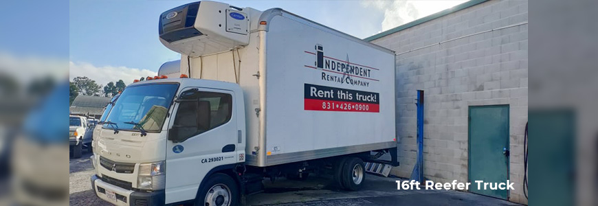 Side view of a refrigerated reefer truck