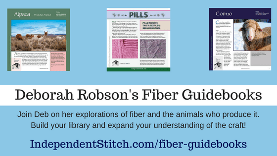 Deb Robson is now offering mini fiber guidebooks to help you explore the world of sheep and wool! IndependentStitch.com