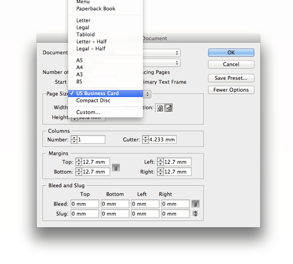 Business Card Standard Sizes By Country