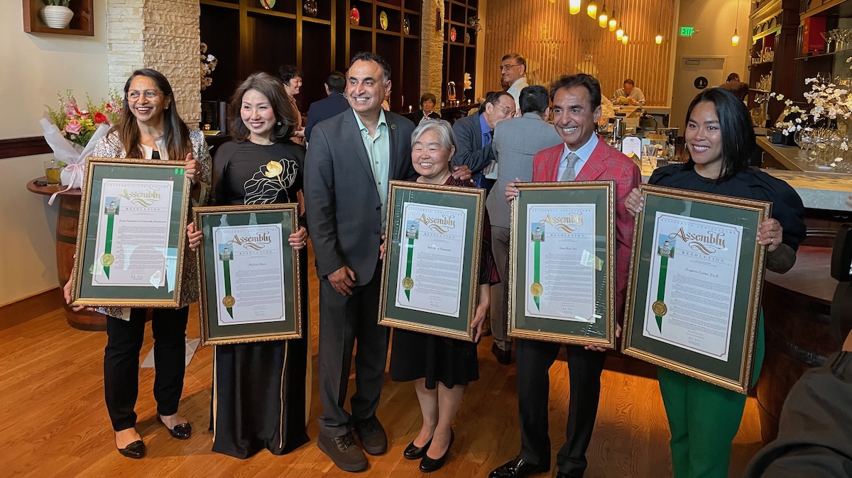 Ash Kalra poses with the honorees for 2024 AAPI Heritage Month in San Jose.