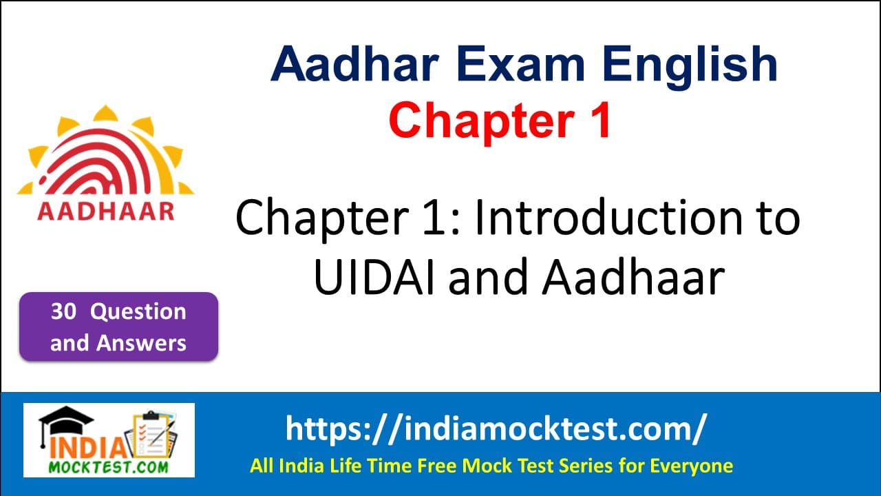 Introduction to UIDAI and Aadhaar