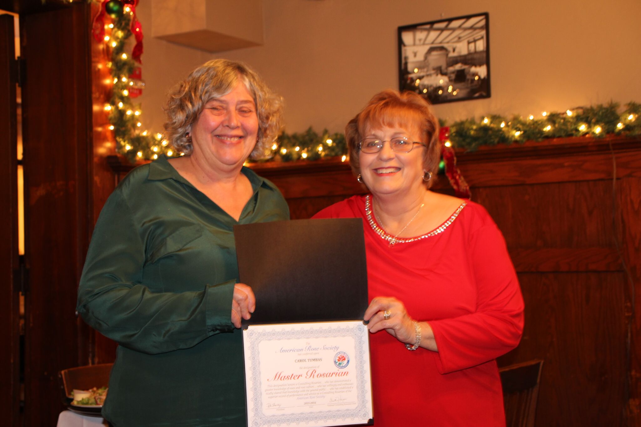 Carol Tumbas... Master Rosarian!