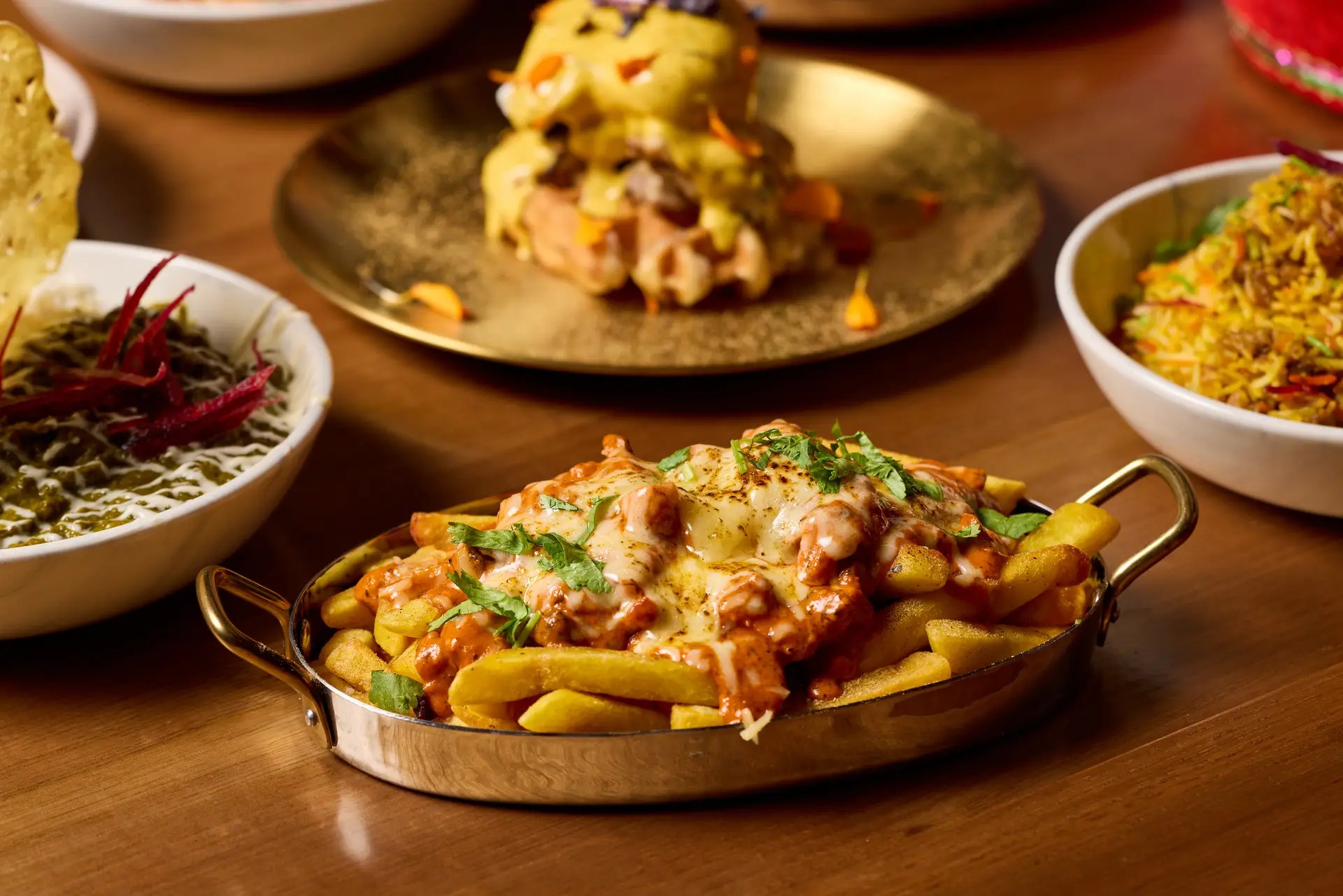 Delicious Indian street food platter