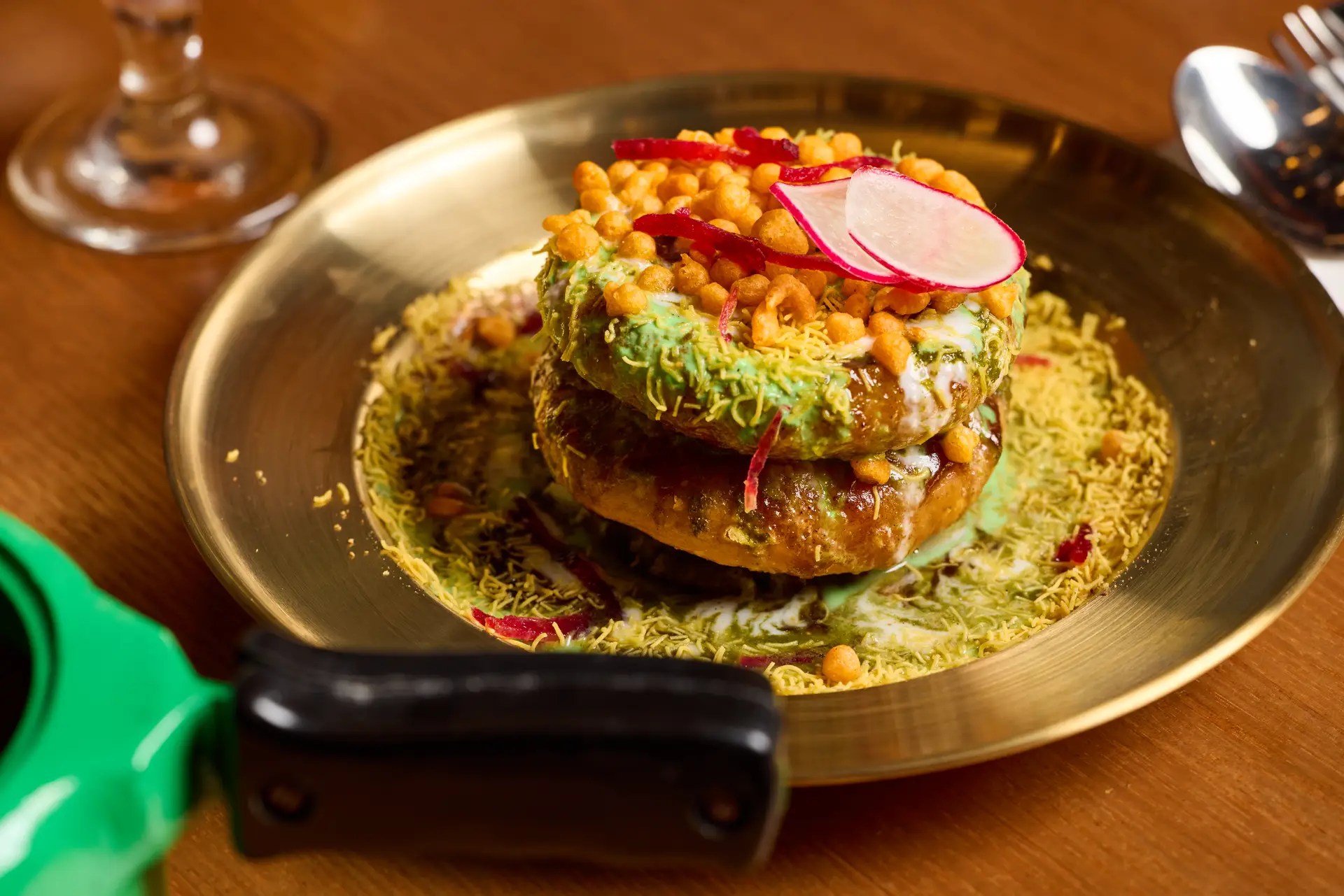 Colourful Indian street food dish