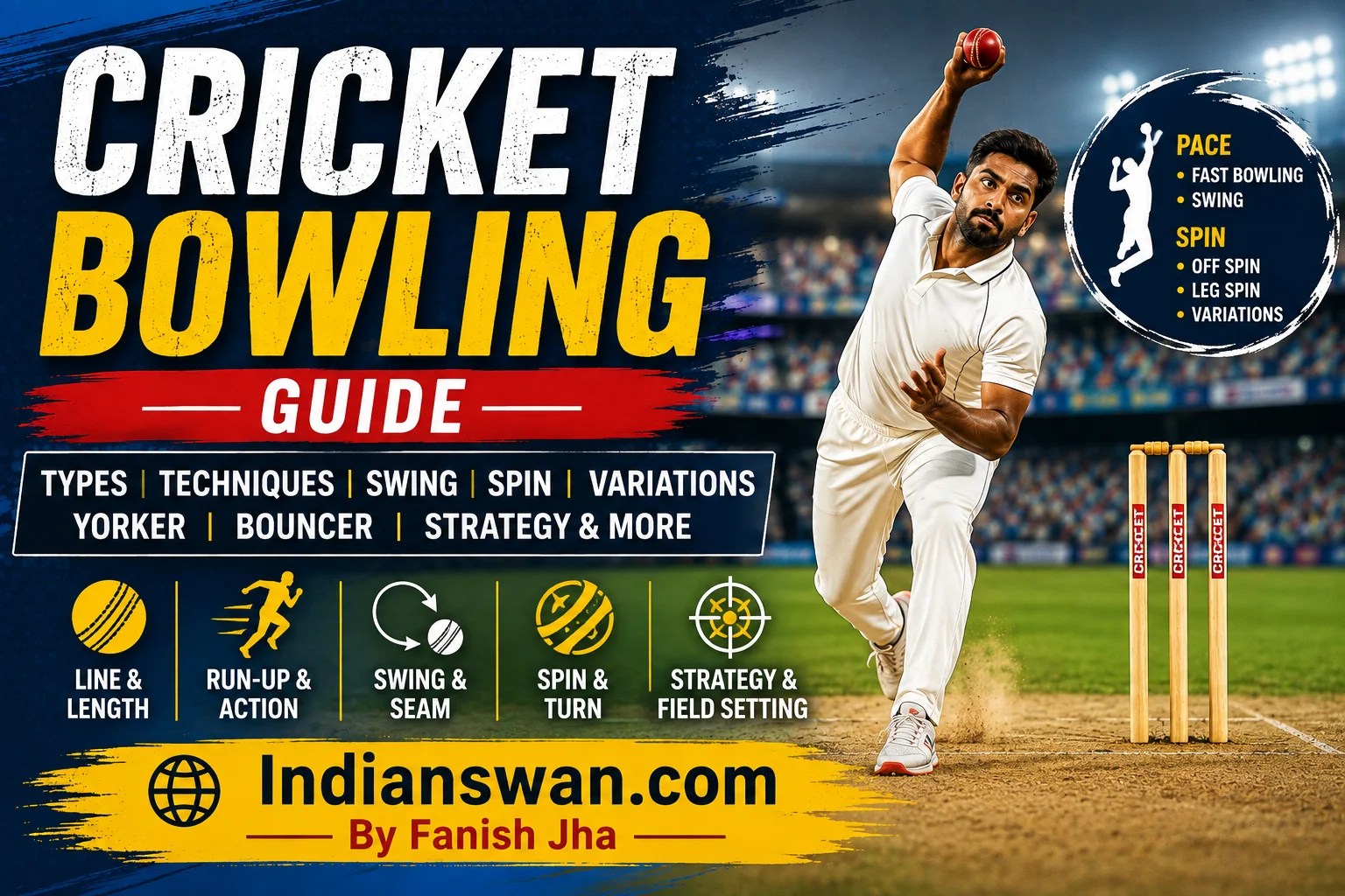 Cricket Bowling Guide: Types of Bowling, Techniques, Swing, Spin & Variations