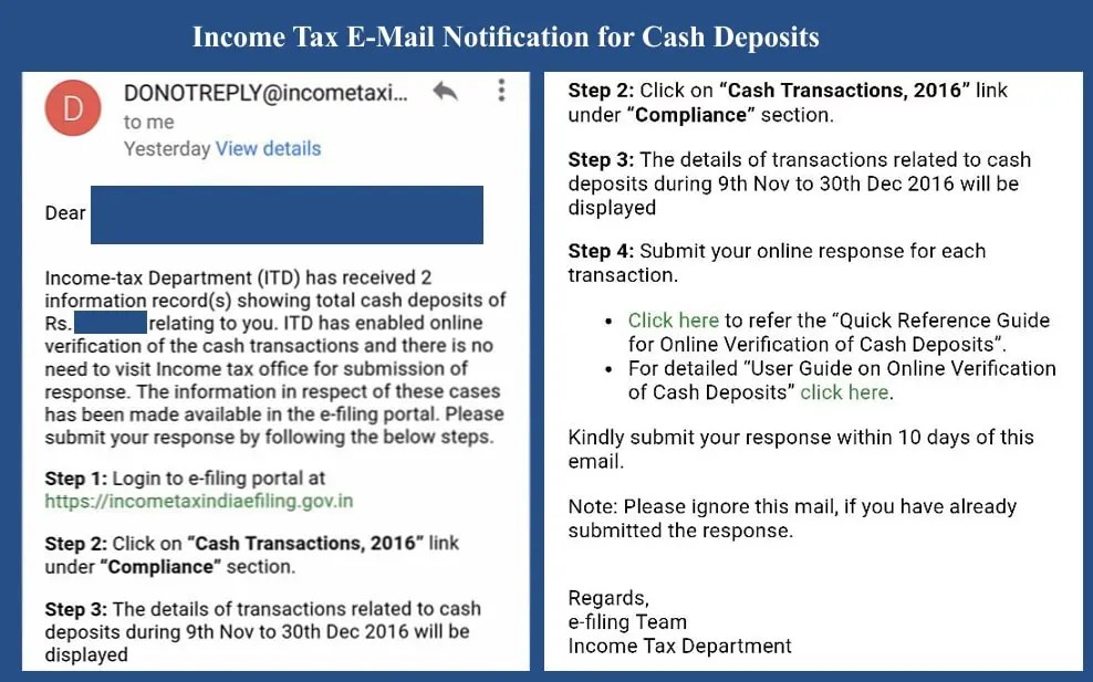 How to verify cash transaction post demonetisation with Income Tax Authorities