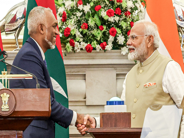 Maldivian President Mohamed Muizzu an PM Narendra Modi