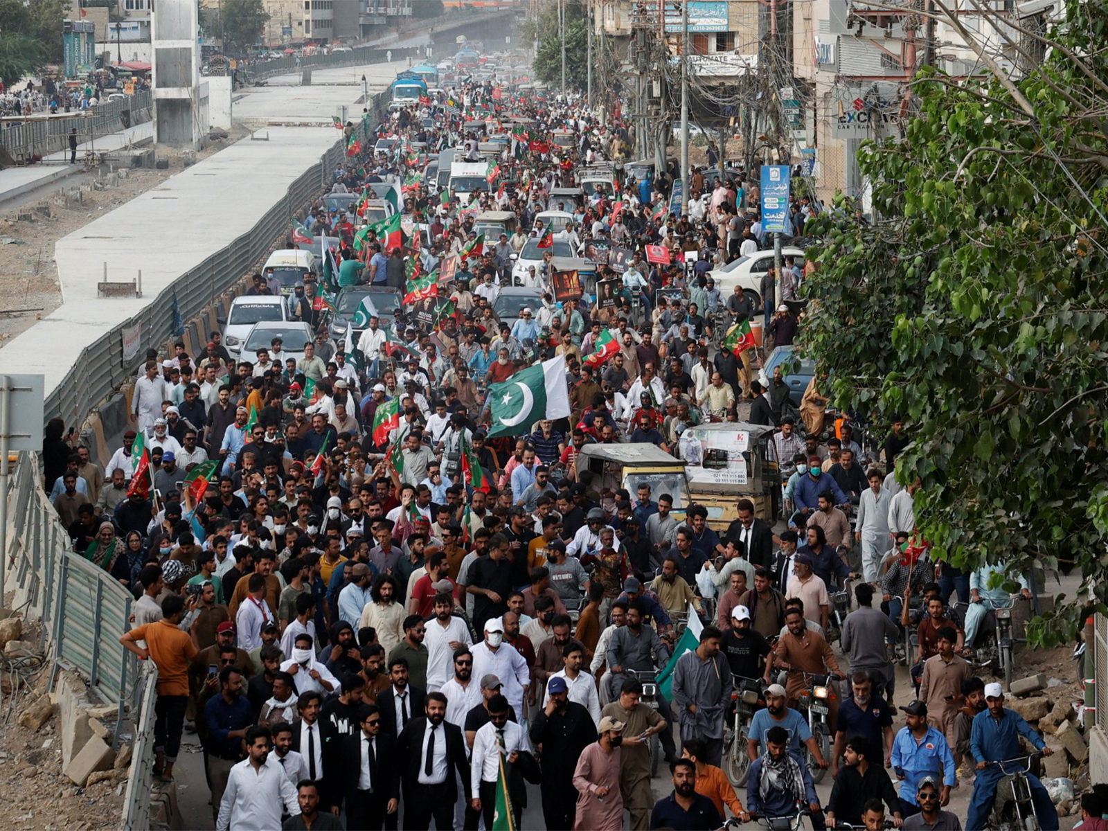 Protesters in PoGB