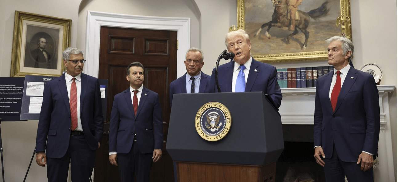 Trump with HHS team