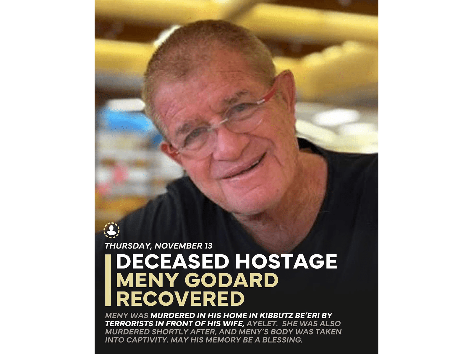 Slain Israeli hostage Meny Godard