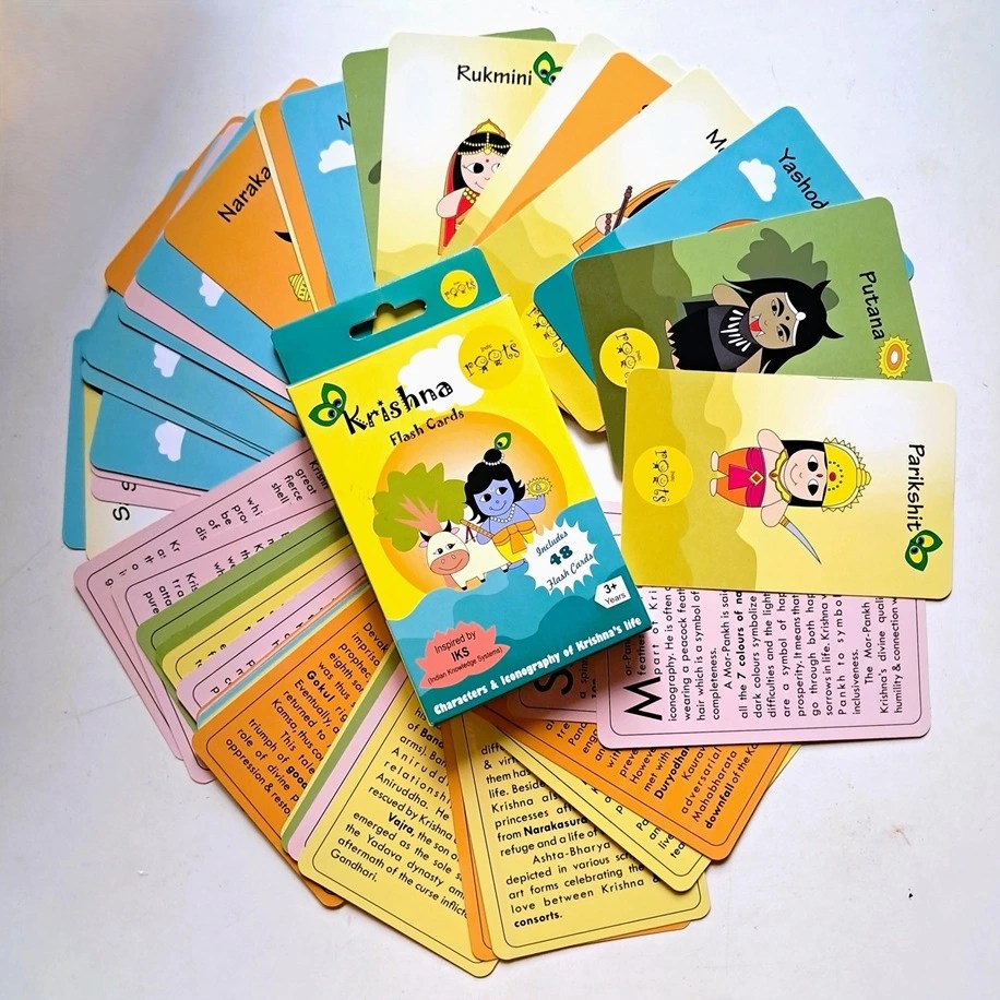 Krishna Flash Cards (Large Size - 48 cards)