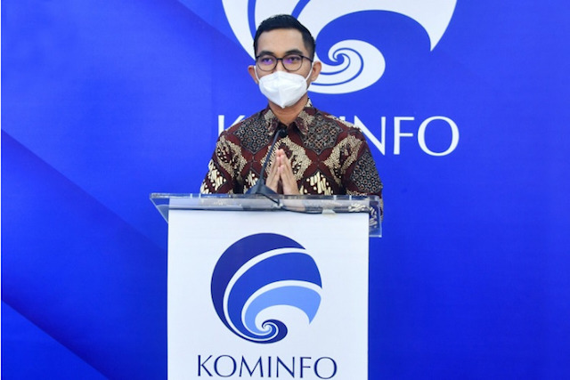 Dedy Permadi, Juru Bicara Kementerian Kominfo memberikan keterangan hasil investigasi (Foto via www.kominfo.go.id)