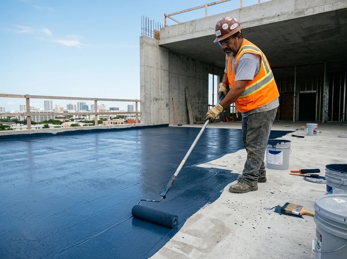 Terrace waterproofing application