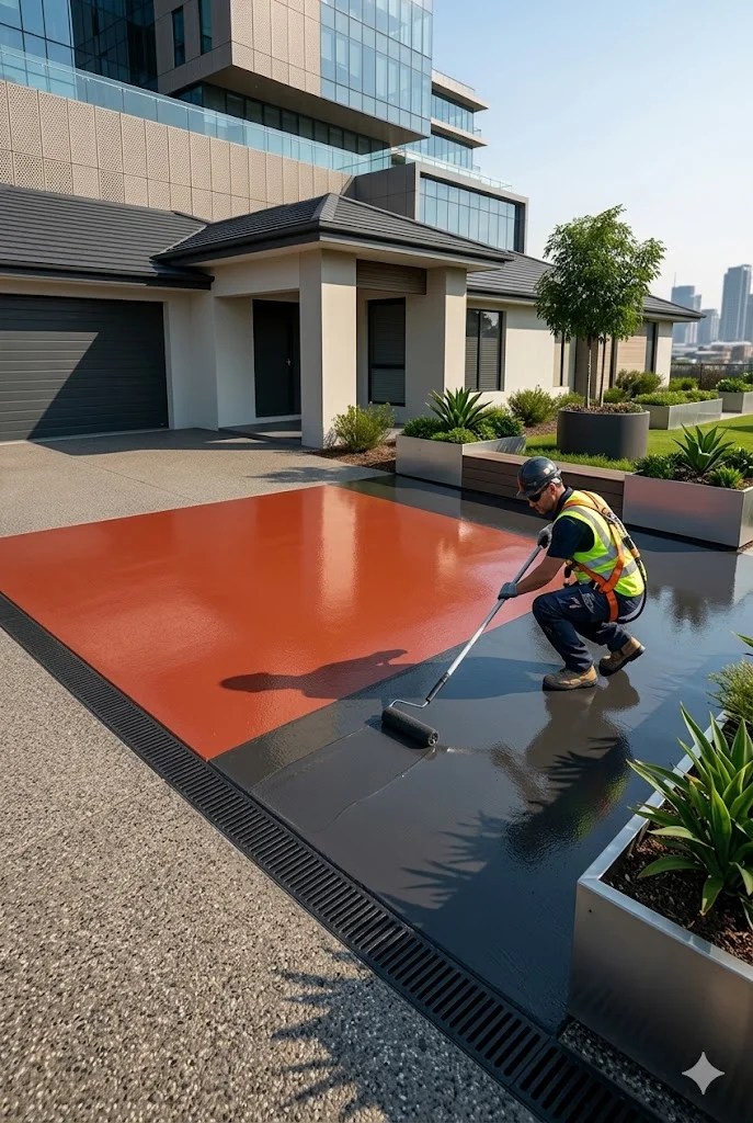 Waterproofing swimming pool application