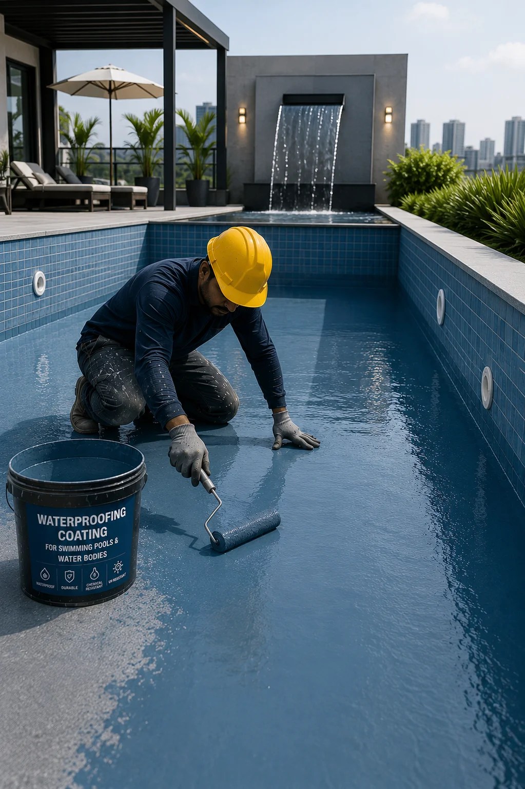 Waterproofing bathroom application