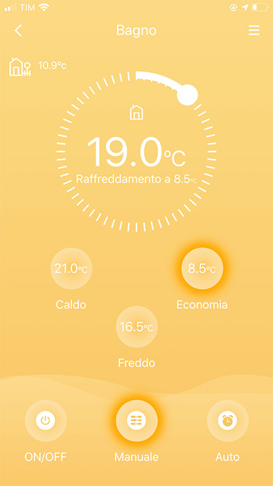 App Meross - Controllo testa termostatica