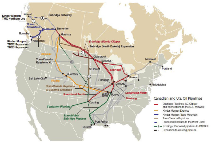 Canada US Pipeline Map Cyclist Notepad Pipelinemap 