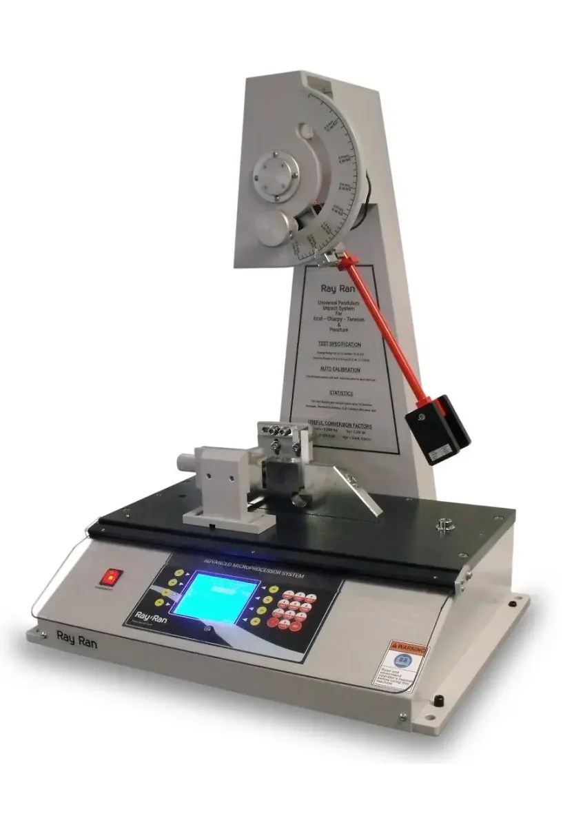 Pendulum Impact Tester utilizes advanced microprocessor technology to determine the energy required to break or rupture specimens