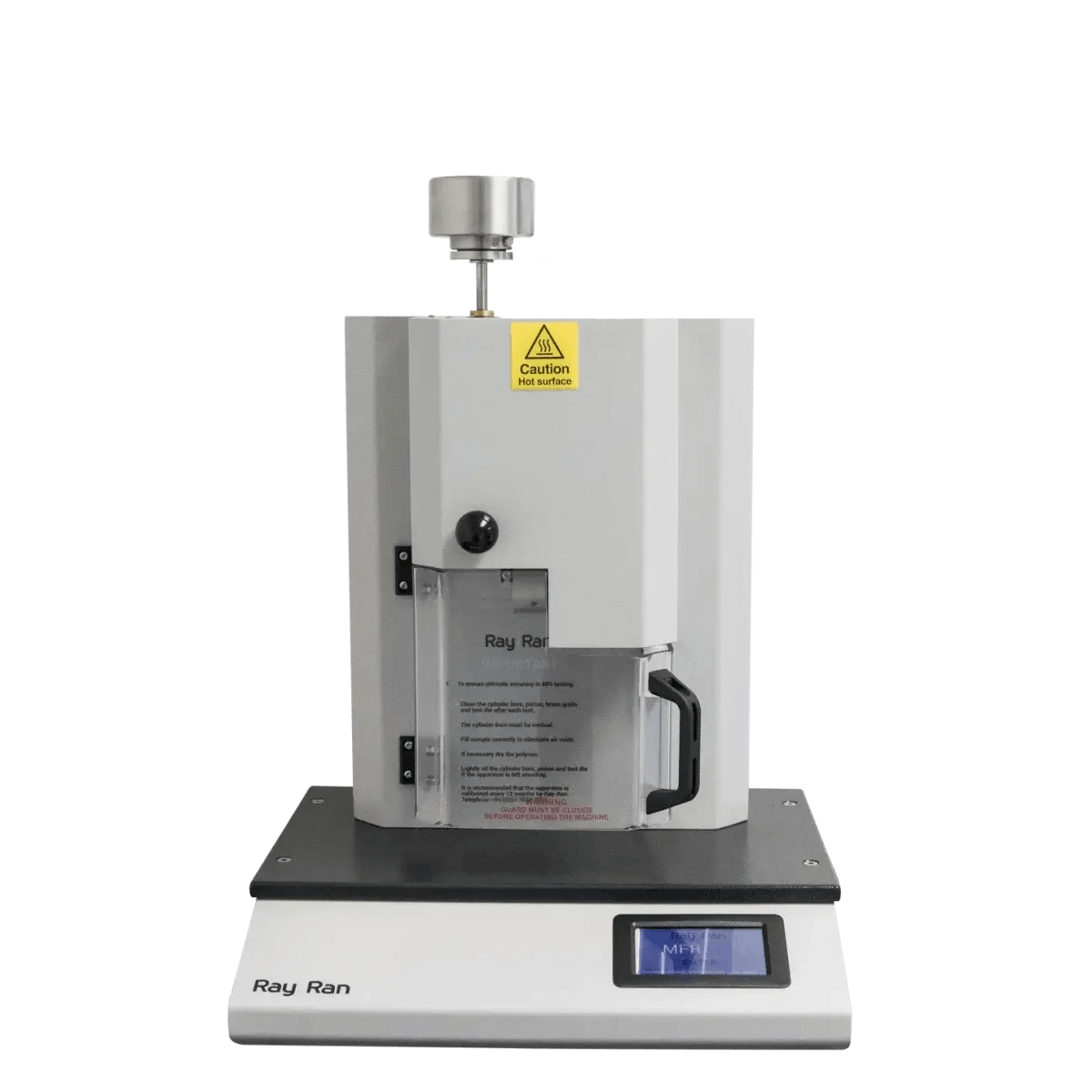 The MFR200 melt flow indexer offers a more automated procedure compared to the MFR100, vastly improving results accuracy for “method A” testing.