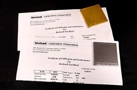TB II Test Blocks with certification sheet