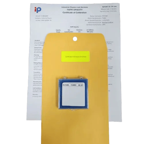 Normas de opacidad Technidyne - Losas de referencia de vidrio opalino