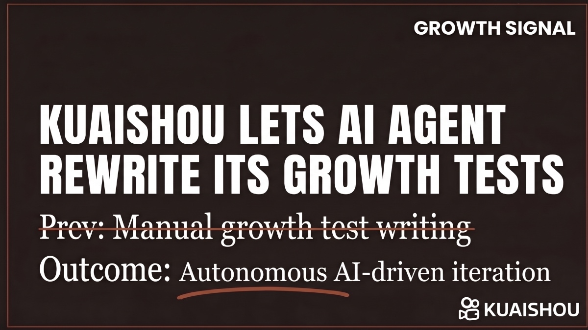 Kuaishou Handed Its A/B Tests to an AI Agent