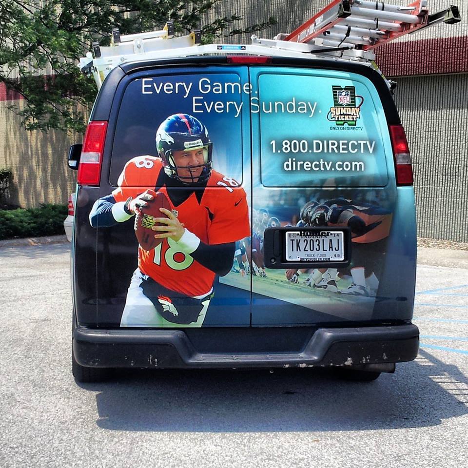 Direct TV Vehicle Wrap: After Image