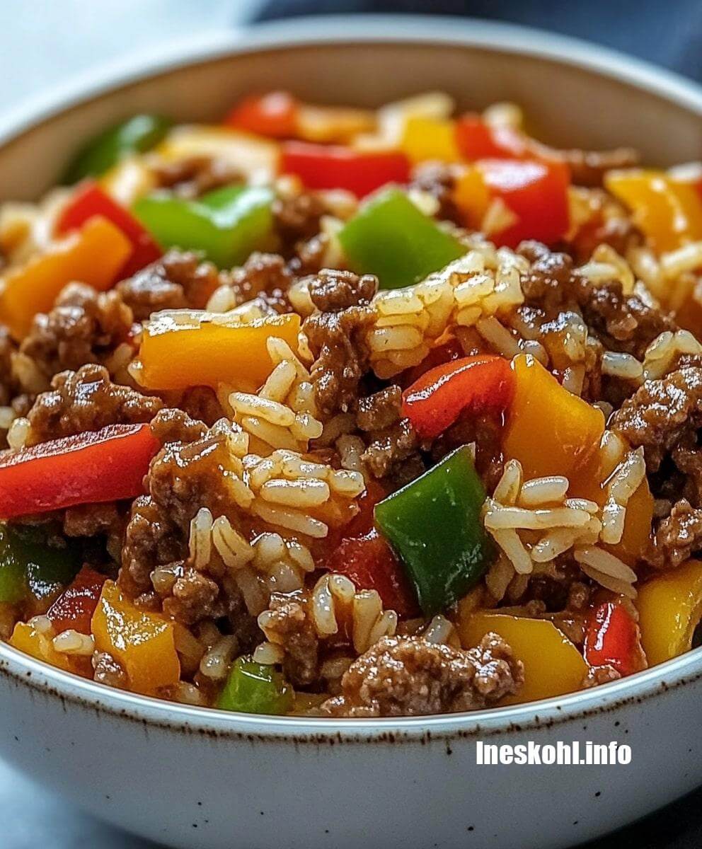 Beef and Pepper Rice Bowl