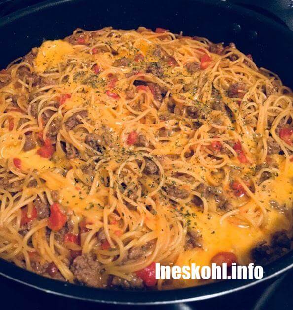 Cheesy Taco Spaghetti