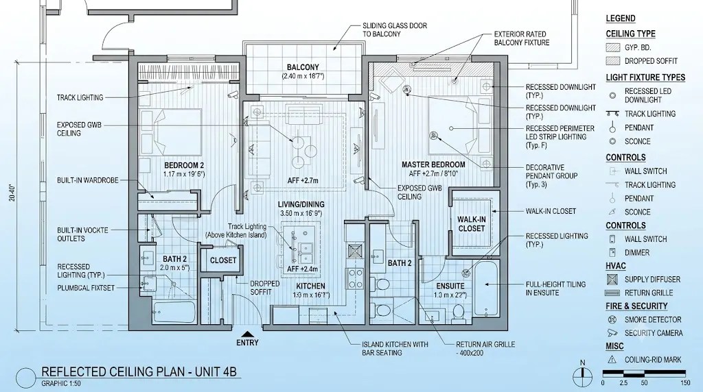 Reflected ceiling plan