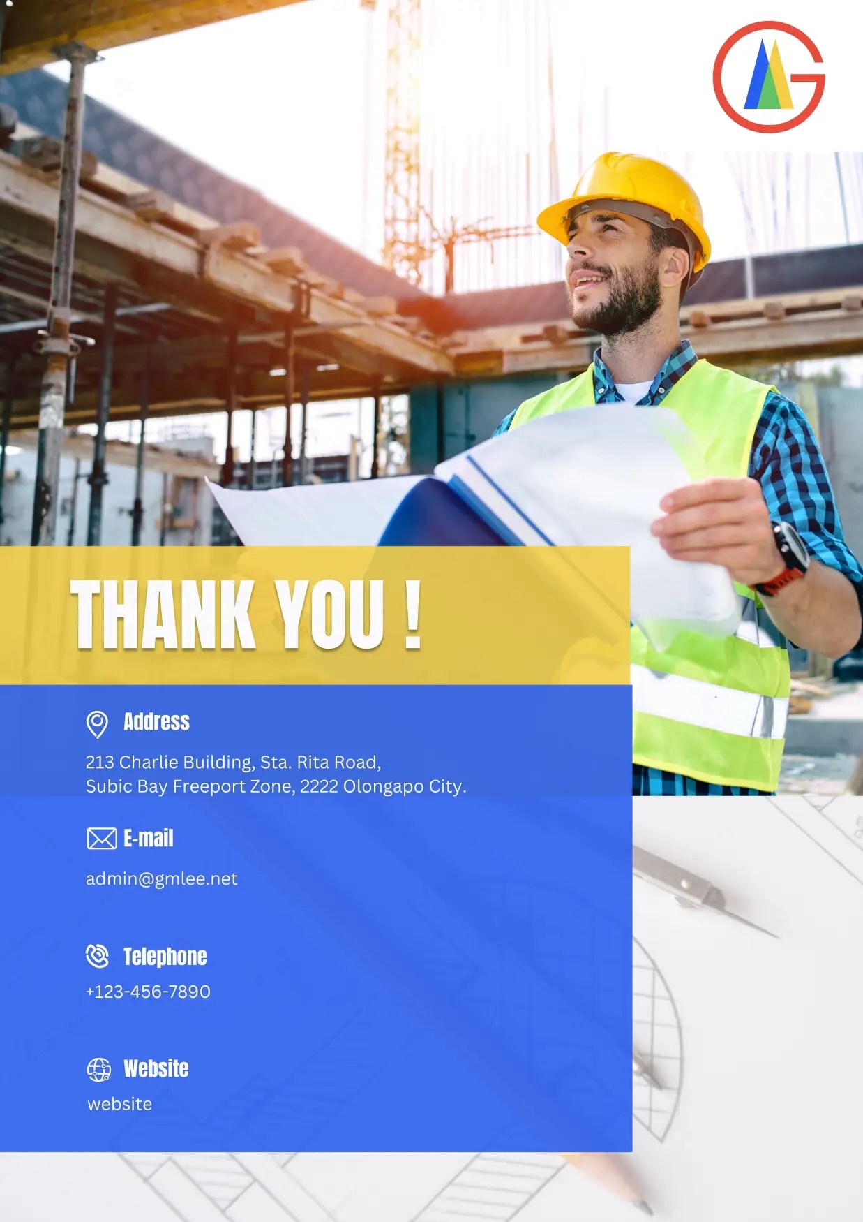 Best company profile thank you page sample