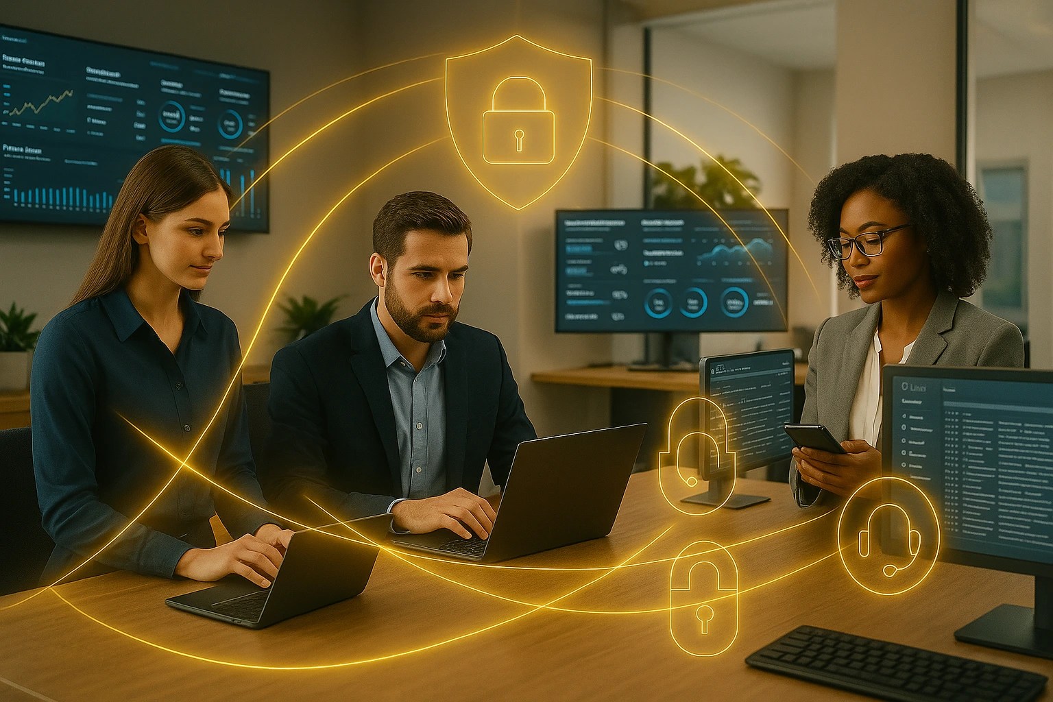 MSP & Services gérés — identité unifiée, sécurité 24/7, MDM/EDR, sauvegardes, helpdesk
