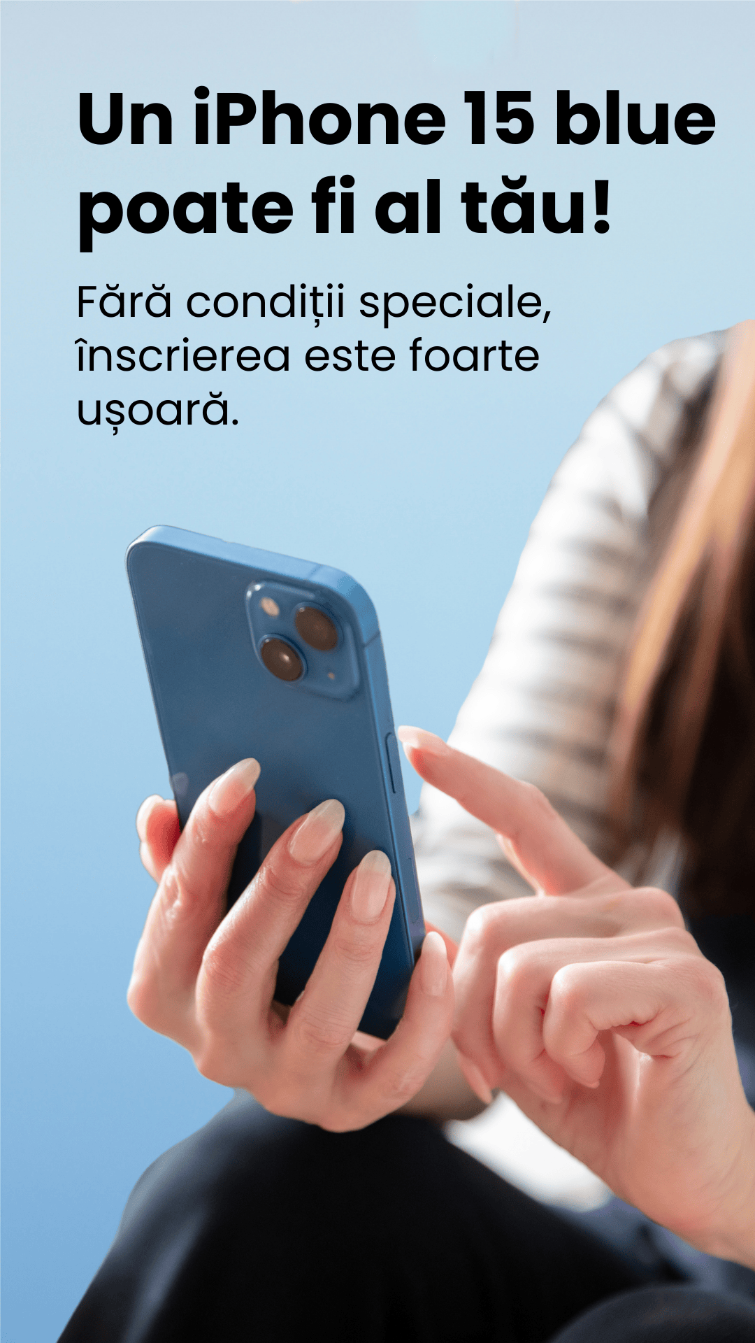 Un iPhone 15 blue poate fi al tau de Blue Friday - Infinity.ro