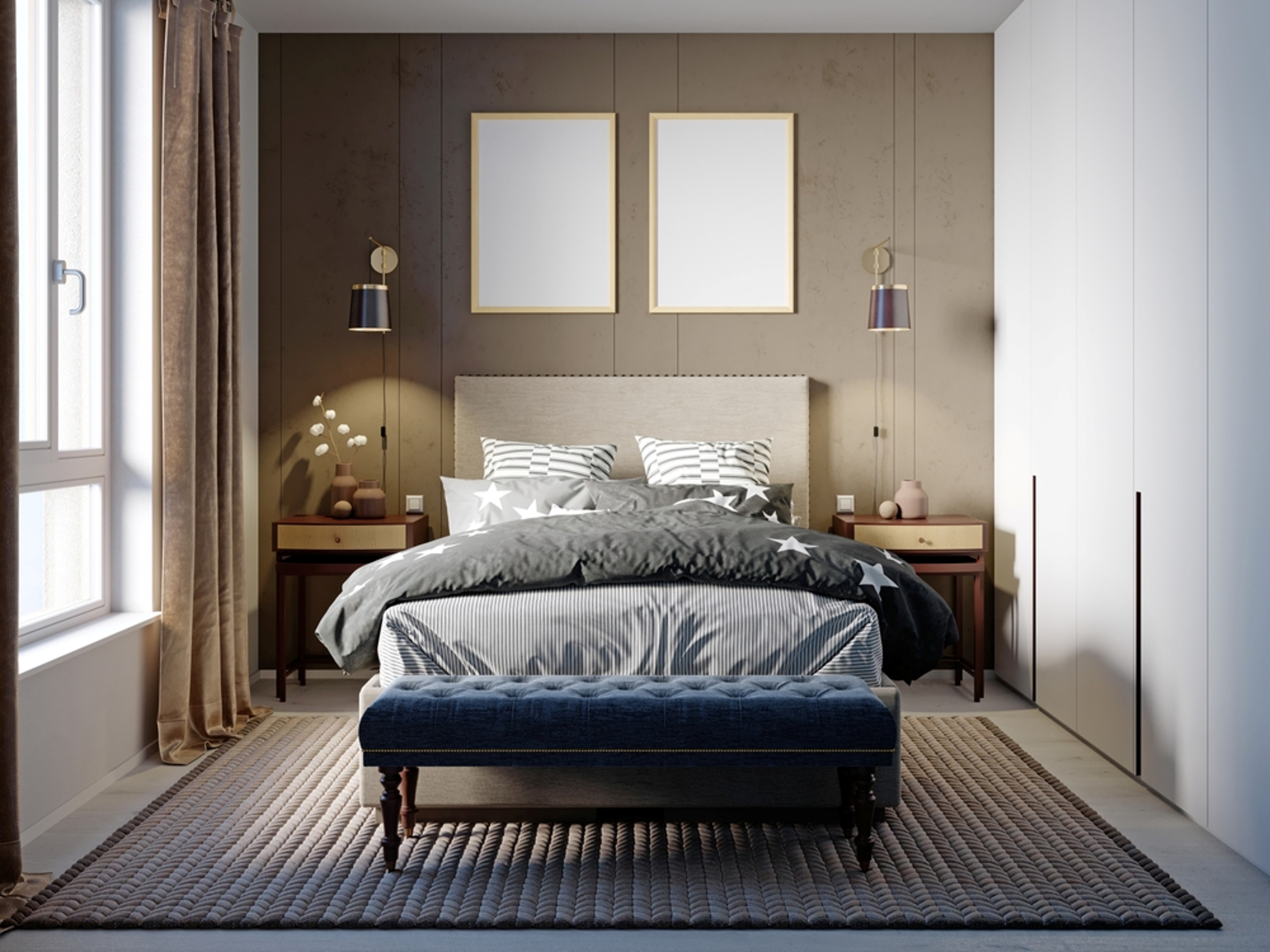 idei de design pentru dormitor ingust