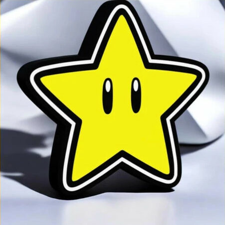 lampe 3d étoile mario led