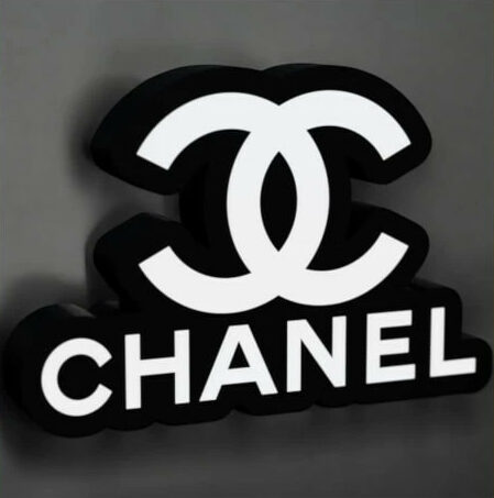 lampe led chanel logo